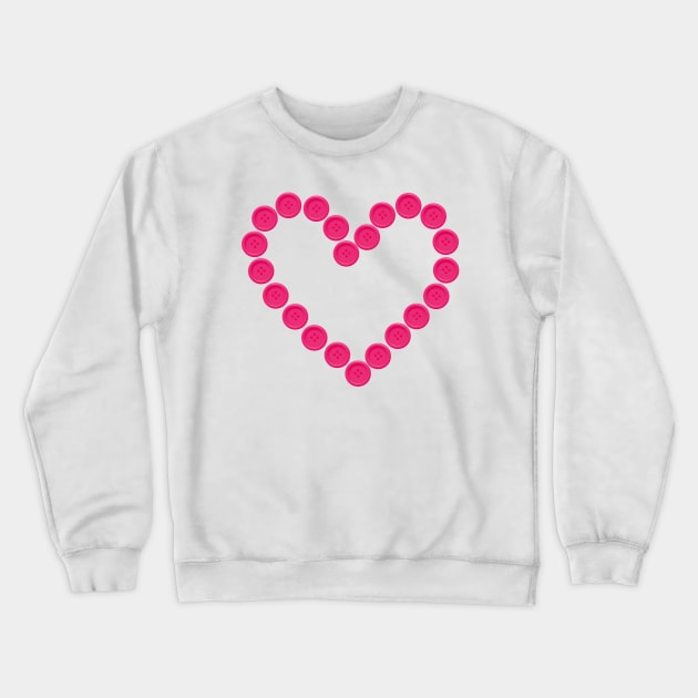 Buttons Crewneck Sweatshirt by WordsGames